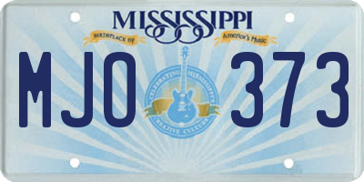 MS license plate MJO373