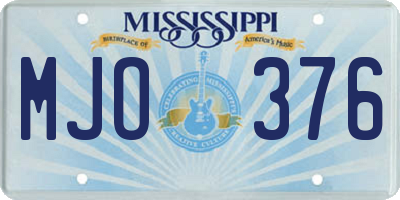 MS license plate MJO376