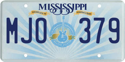 MS license plate MJO379