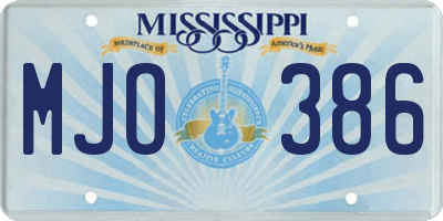 MS license plate MJO386