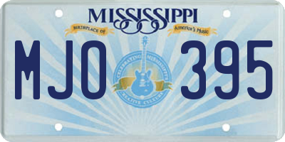 MS license plate MJO395