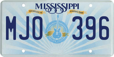 MS license plate MJO396