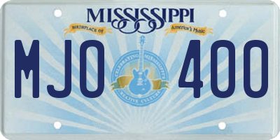 MS license plate MJO400