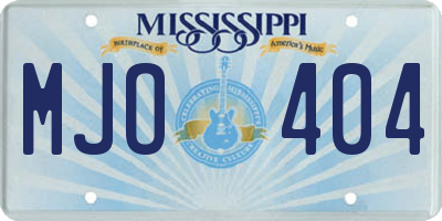 MS license plate MJO404