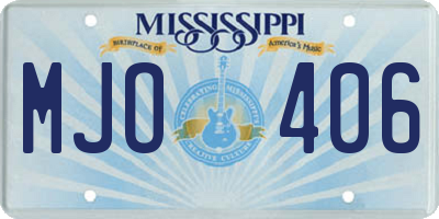 MS license plate MJO406