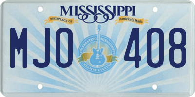 MS license plate MJO408