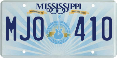 MS license plate MJO410