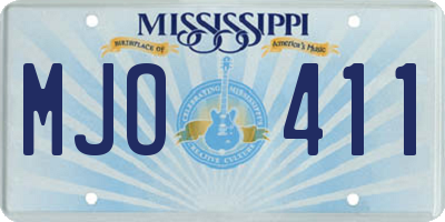 MS license plate MJO411