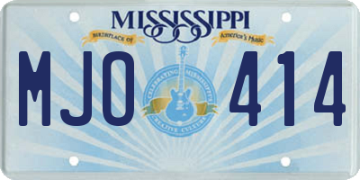 MS license plate MJO414