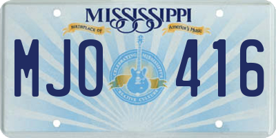 MS license plate MJO416