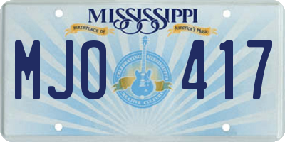 MS license plate MJO417