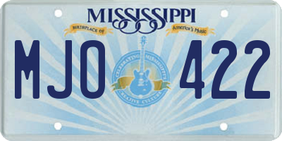 MS license plate MJO422