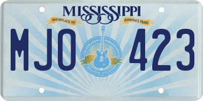 MS license plate MJO423
