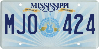 MS license plate MJO424