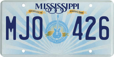 MS license plate MJO426