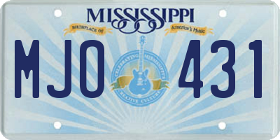 MS license plate MJO431