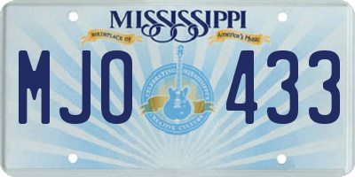MS license plate MJO433