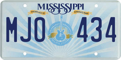 MS license plate MJO434