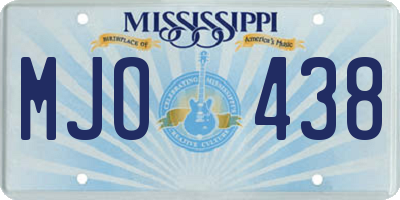 MS license plate MJO438