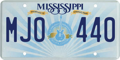 MS license plate MJO440