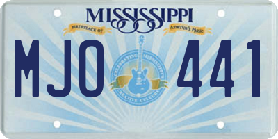 MS license plate MJO441