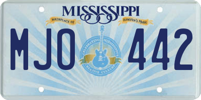 MS license plate MJO442