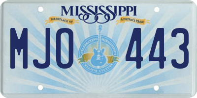 MS license plate MJO443