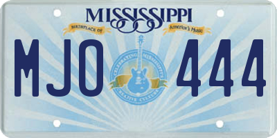 MS license plate MJO444