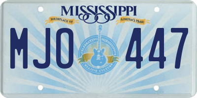 MS license plate MJO447