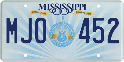 MS license plate MJO452