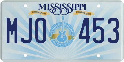 MS license plate MJO453
