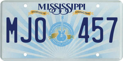 MS license plate MJO457