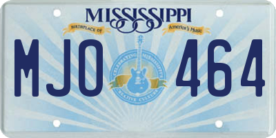 MS license plate MJO464