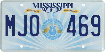 MS license plate MJO469