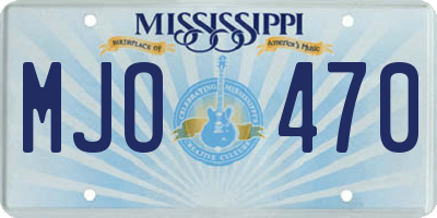 MS license plate MJO470