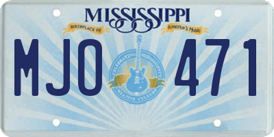 MS license plate MJO471