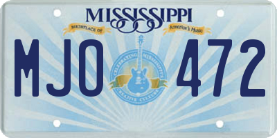 MS license plate MJO472