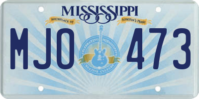 MS license plate MJO473