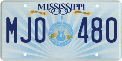 MS license plate MJO480
