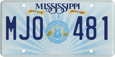 MS license plate MJO481