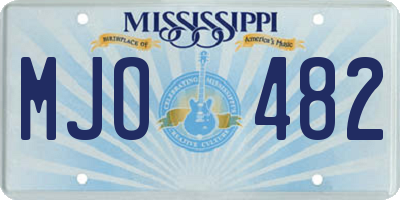 MS license plate MJO482