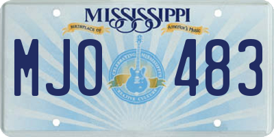 MS license plate MJO483