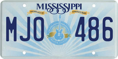 MS license plate MJO486