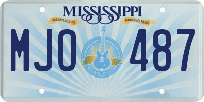 MS license plate MJO487