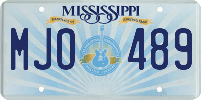 MS license plate MJO489