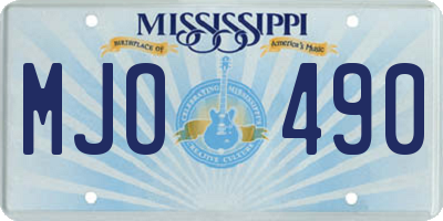 MS license plate MJO490