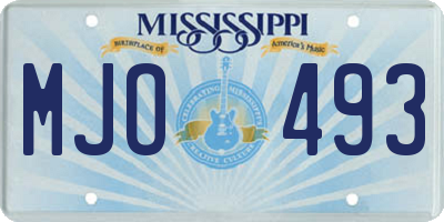 MS license plate MJO493