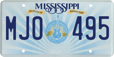 MS license plate MJO495