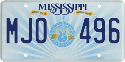 MS license plate MJO496