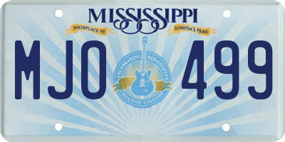 MS license plate MJO499